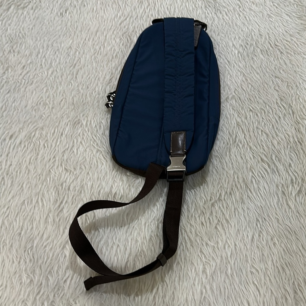 Coach Men’s Crossbody Sling Bag Nylon and Leather C1376-f70834 - Picture 6 of 10